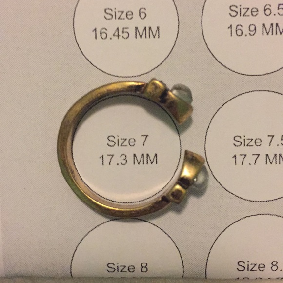 2/$25⭐️ Pavé Rhinestone  Open Cuff Ring in Gold - Picture 5 of 6